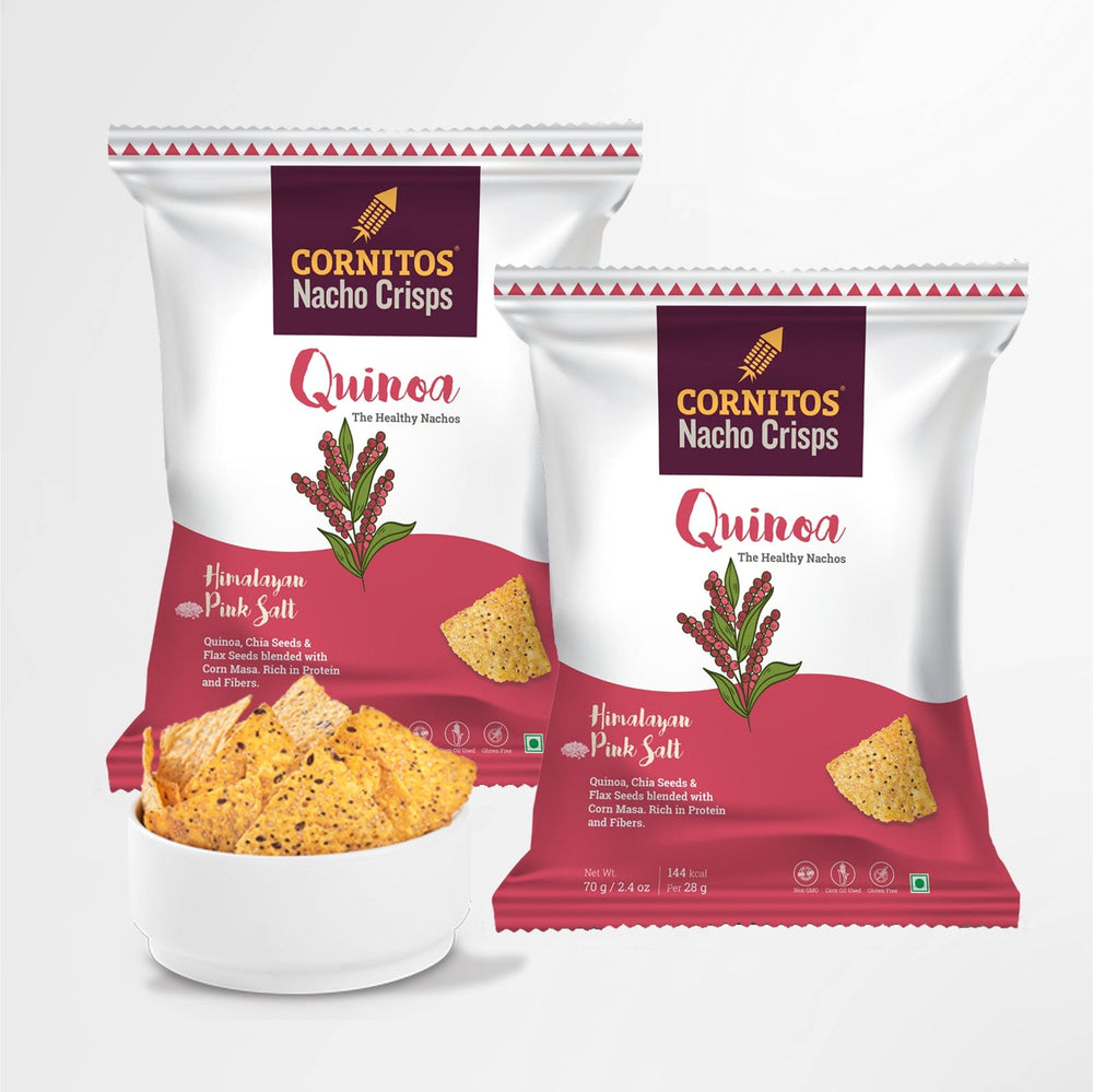 Cornitos Veggie Nachos Quinoa Chips 70g X 2 Pack Combo