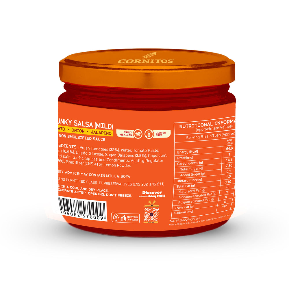 Cornitos Mild Chunky Salsa Dip 330g x 2 Jars