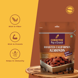 Cornitos Roasted California Almonds Smoky BBQ 200g