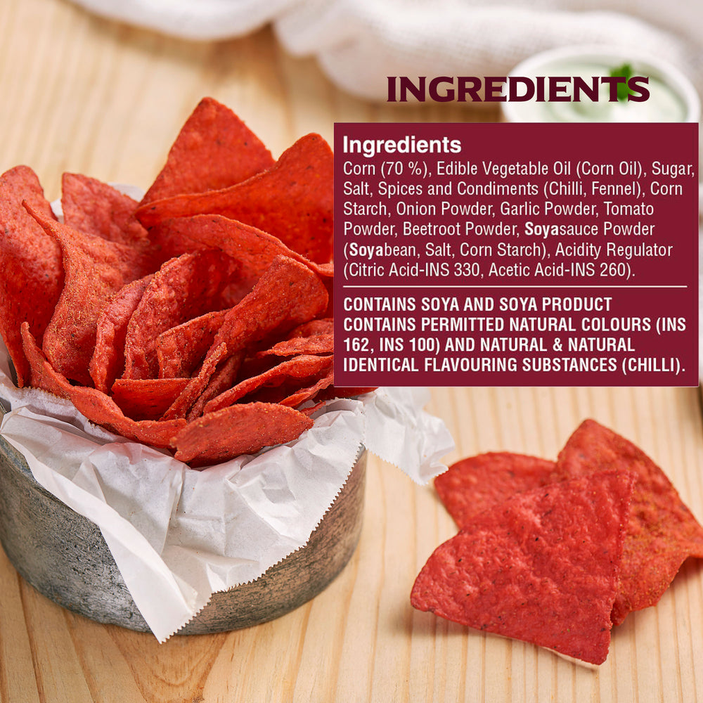 Cornitos Gourmet Nachos Beetroot Chips 70g X 2 Pack Combo