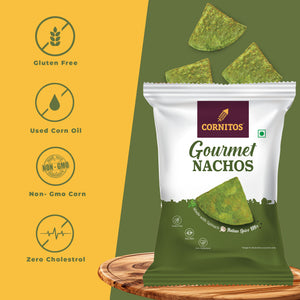 Cornitos Veggie Nachos Spinach Chips 70g X 2 Pack Combo