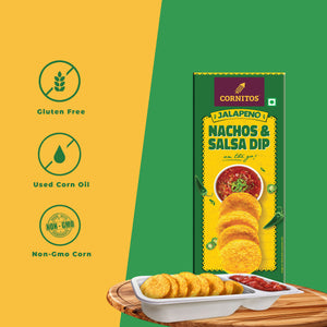 Cornitos Jalapeno Nachos with Salsa Dip Tray 75g x 6 Packs