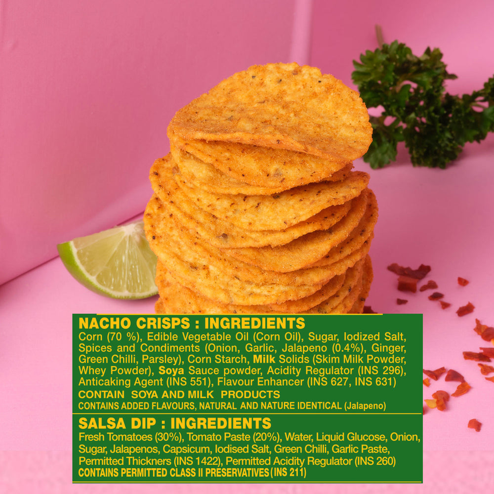 Cornitos Jalapeno Nachos with Salsa Dip Tray 79g x 6 Packs