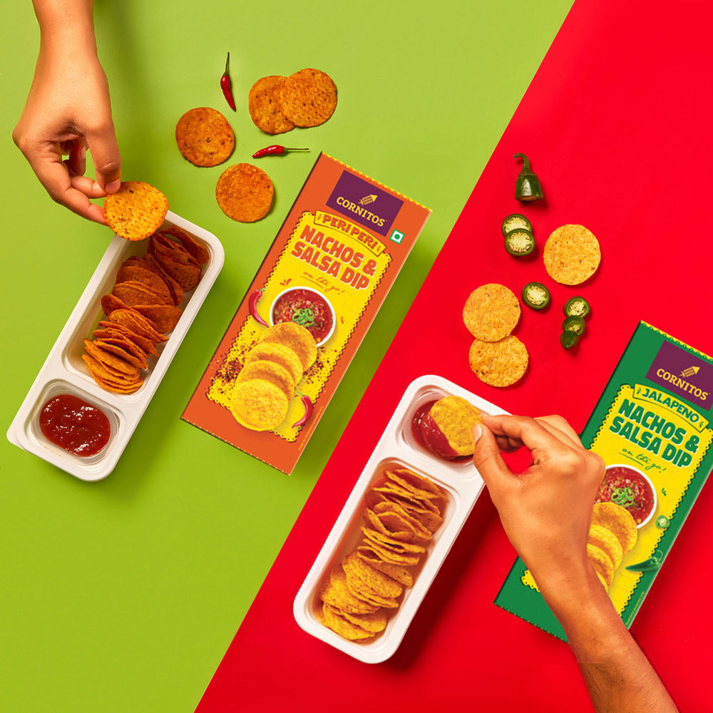 Cornitos Peri Peri Nachos & Salsa Dip Tray 75g x 6 Packs