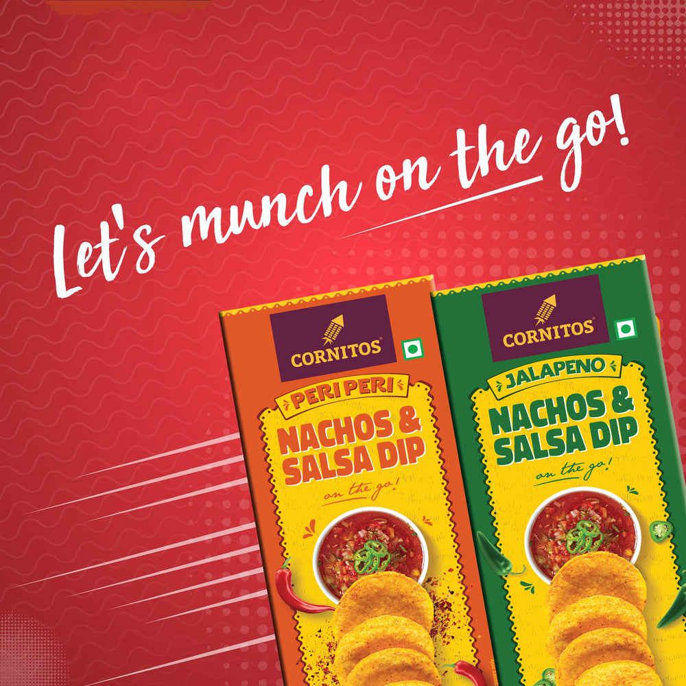 Cornitos Peri Peri Nachos & Salsa Dip Tray 75g x 6 Packs