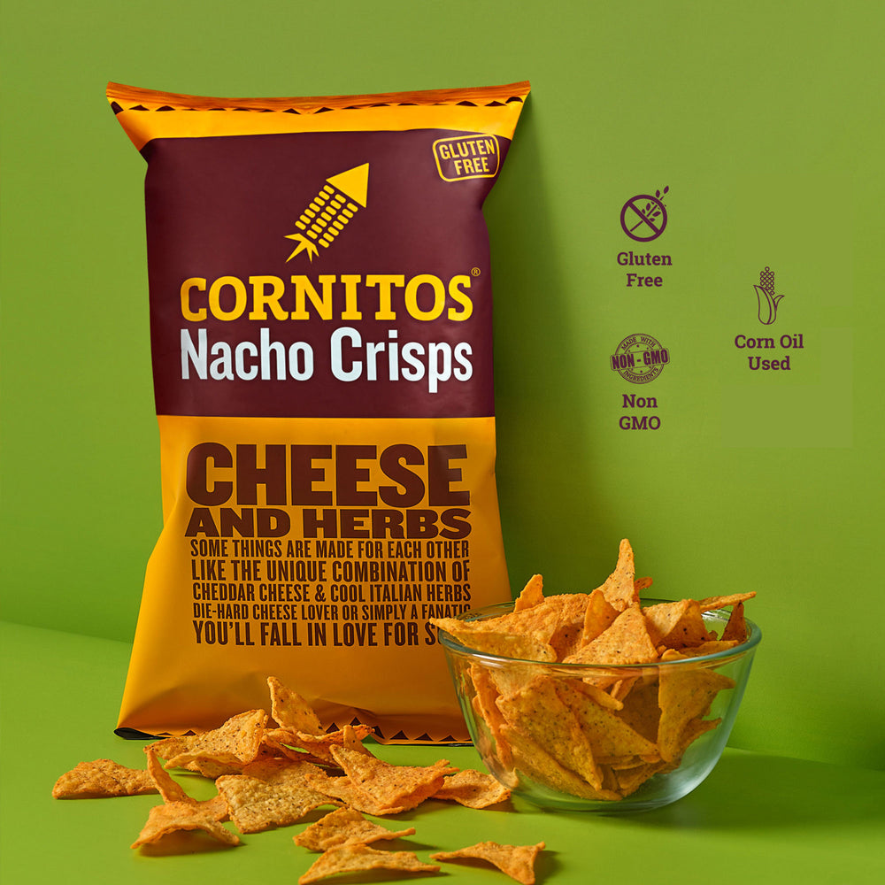 Cornitos Nacho Crisps Cheese & Herbs 71g x 2 Packs