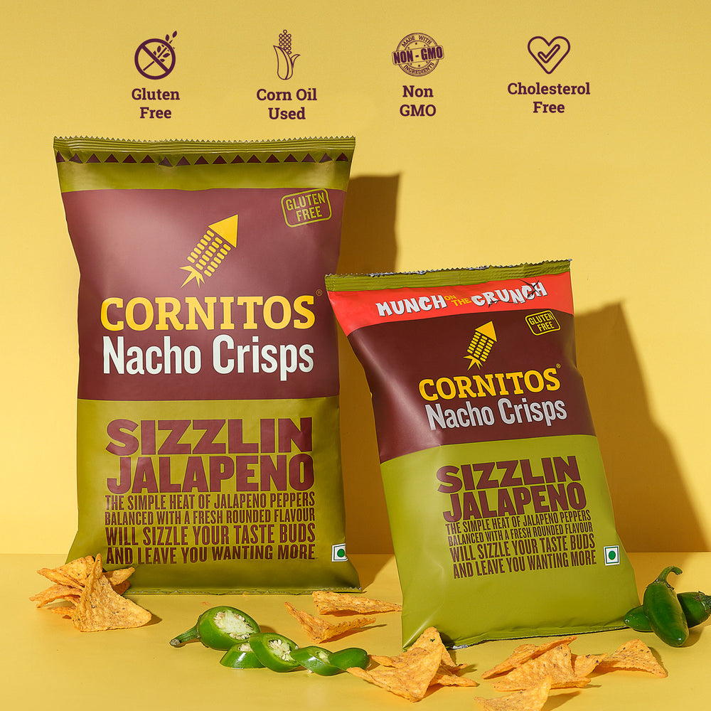 Cornitos Nacho Chips, Sizzlin Jalapeno, Munch on the Crunch 2 Pack Combo