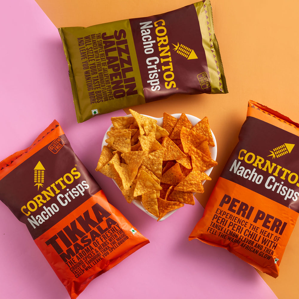 Cornitos Nacho Chips, Sizzlin Jalapeno, Munch on the Crunch 2 Pack Combo