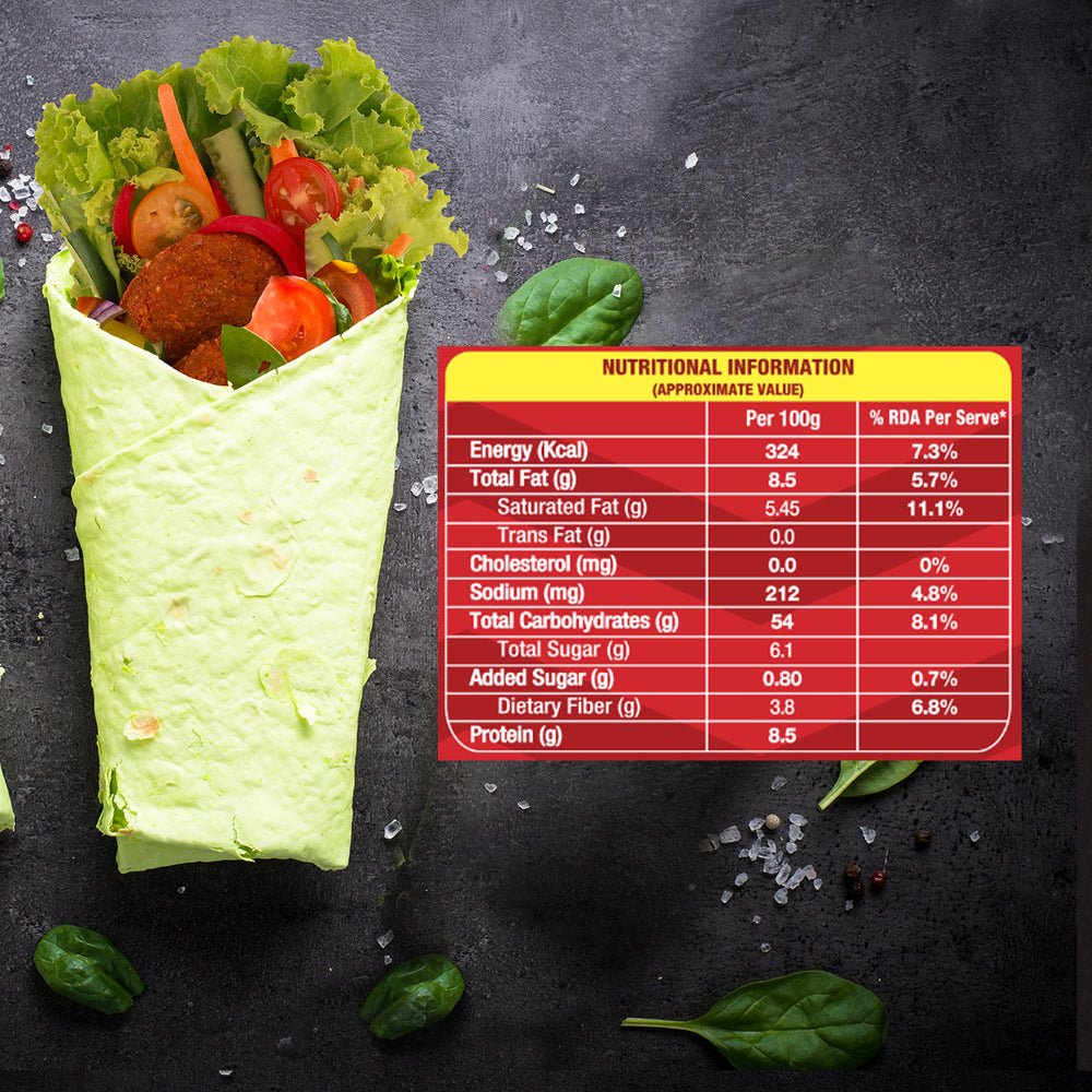 Cornitos Tortilla Wraps 6 Pcs (Spinach)