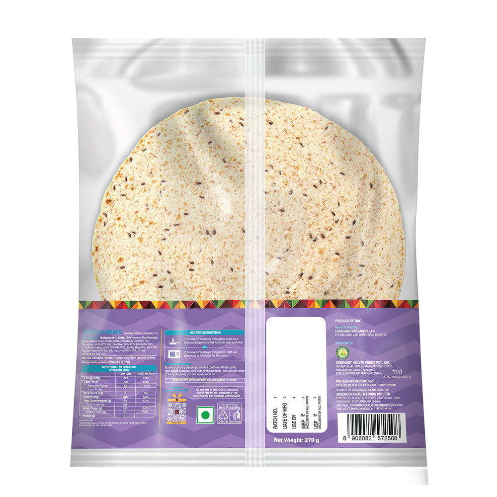 Cornitos Tortilla Wraps 6 Pcs (Multigrain)