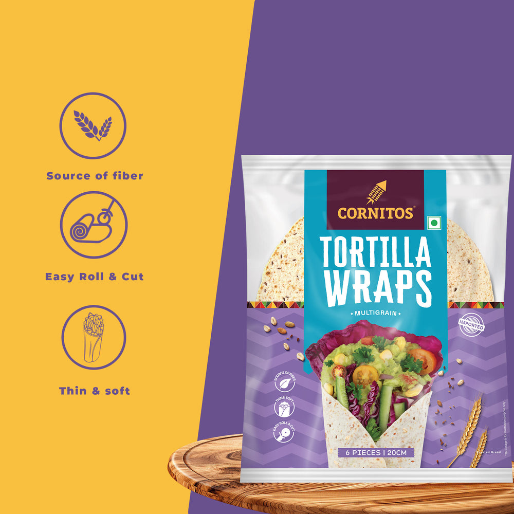 Cornitos Tortilla Wraps 6 Pcs (Multigrain)