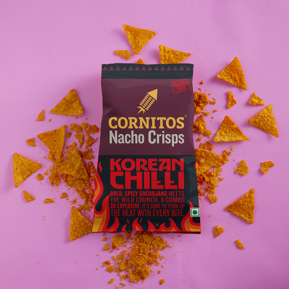 Cornitos Nacho Crisps Korean Chilli 150g X 2 Packs