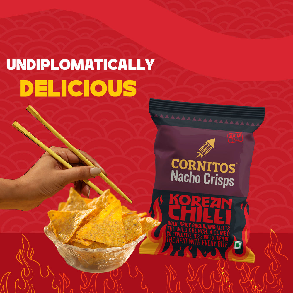 Cornitos Nacho Crisps Korean Chilli 150g X 2 Packs
