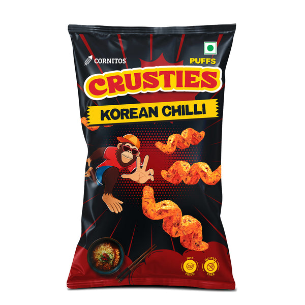 Cornitos Crusties Puffs Korean Chilli Flavour 50g x 3 Packs