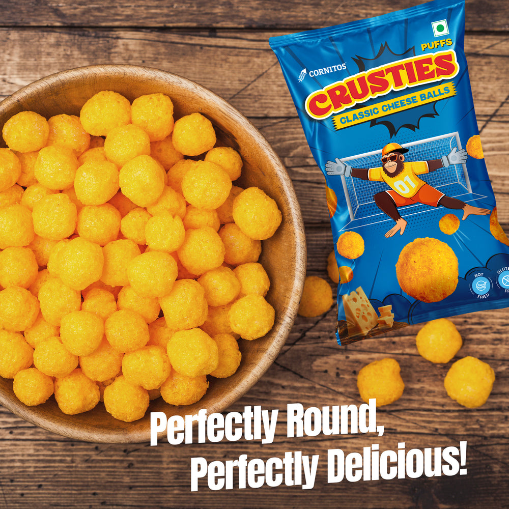 Cornitos Crusties Puffs Classic Cheese Flavour 55g x 3 Packs