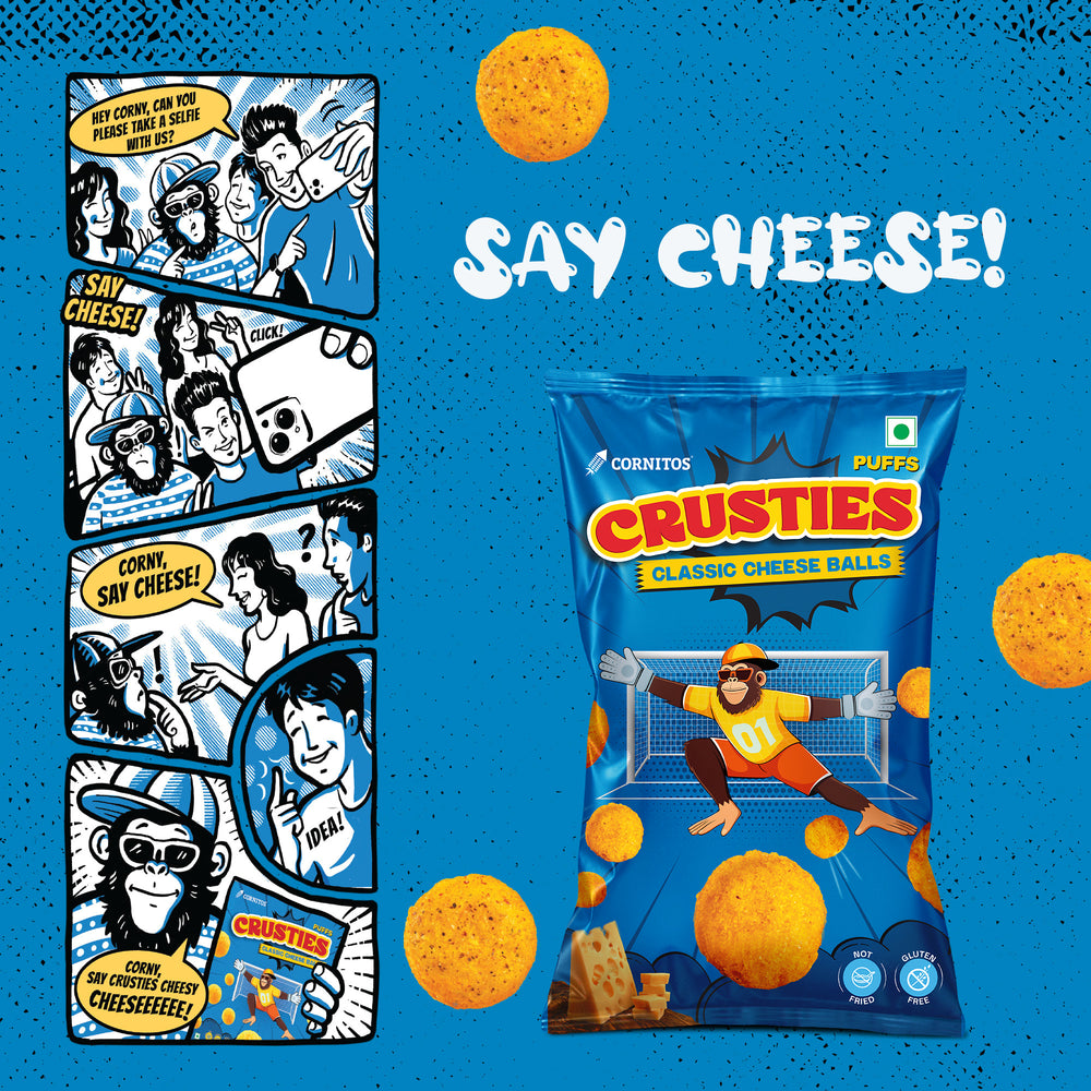 Cornitos Crusties Puffs Classic Cheese Flavour 55g x 3 Packs