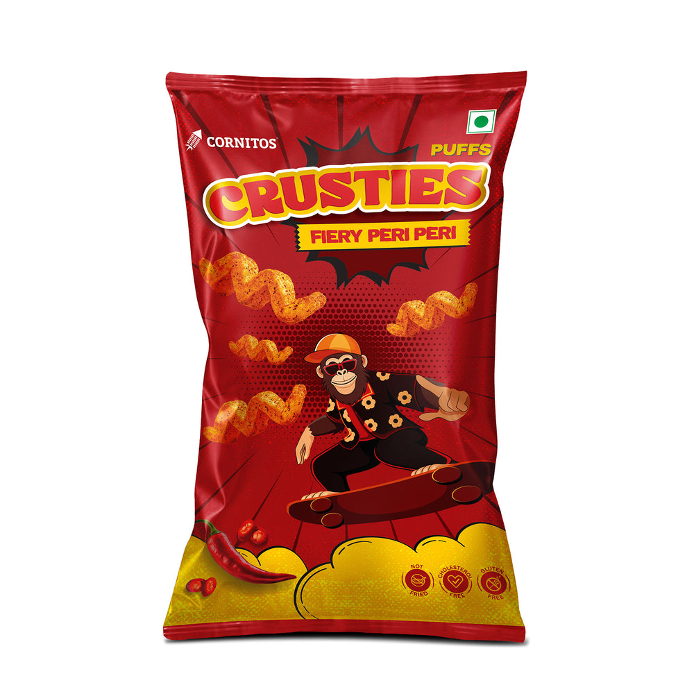 Cornitos Crusties -Fiery Peri Peri Puffs (Pack of 3)