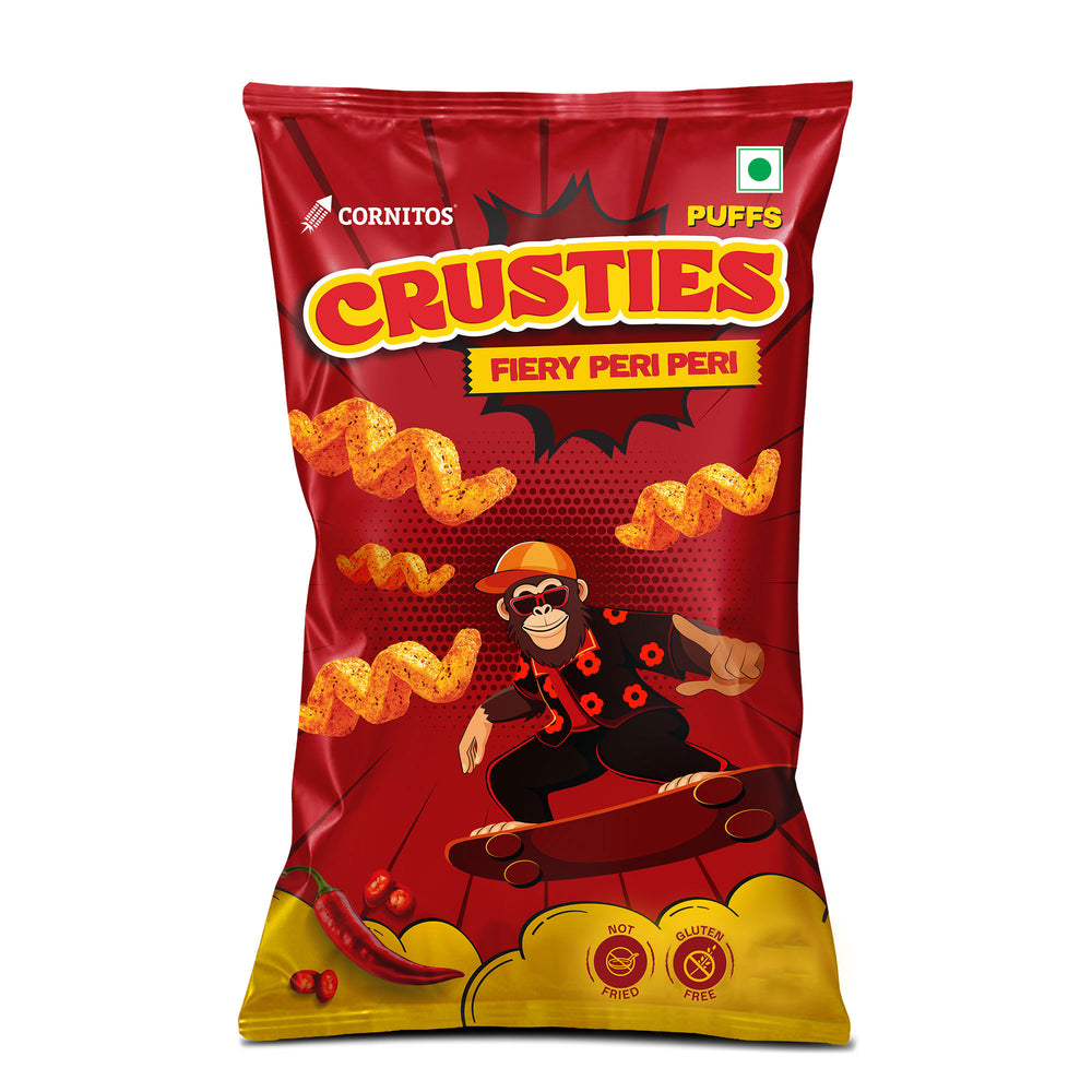 Cornitos Crusties Puffs Fiery Peri Peri Flavour 62g x 3 Packs