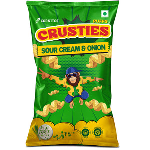 Cornitos Crusties Puffs Sour Cream and Onion Flavour 62g x 3 Packs