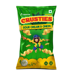 Cornitos Crusties Puffs Sour Cream and Onion Flavour 66g x 3 Packs