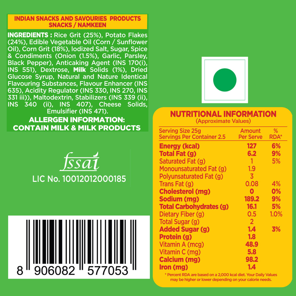 Cornitos Crusties Puffs Sour Cream and Onion Flavour 66g x 3 Packs