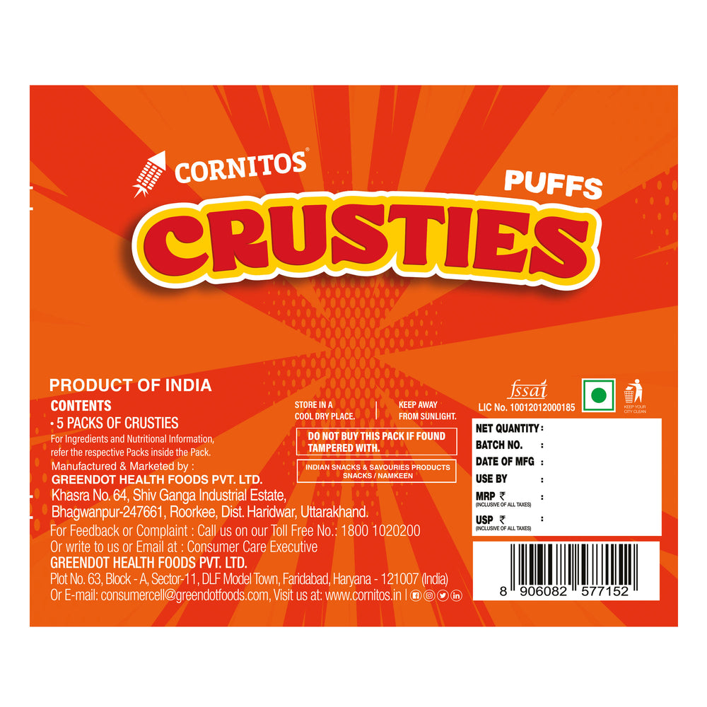 Cornitos® Crusties Puffs Box (Pack of 5) 290g