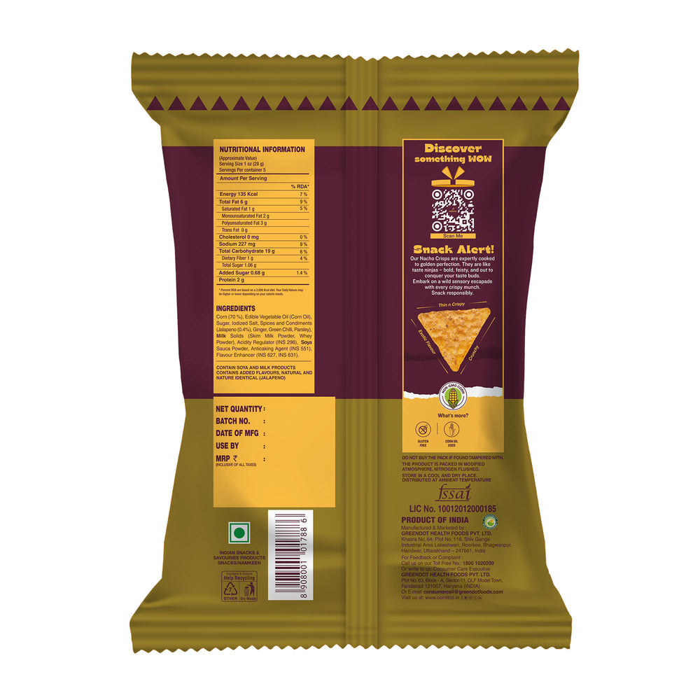 Cornitos Nacho Crisps Sizzlin Jalapeno 150g X 2 Packs