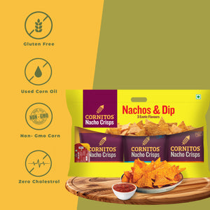 Cornitos 55 gm X Nacho Chips with salsa dip