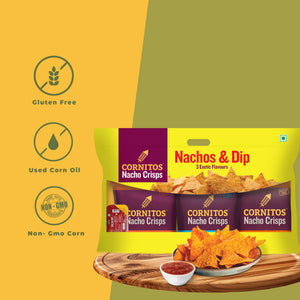 Cornitos Nacho Crisps with Salsa Dip 215g