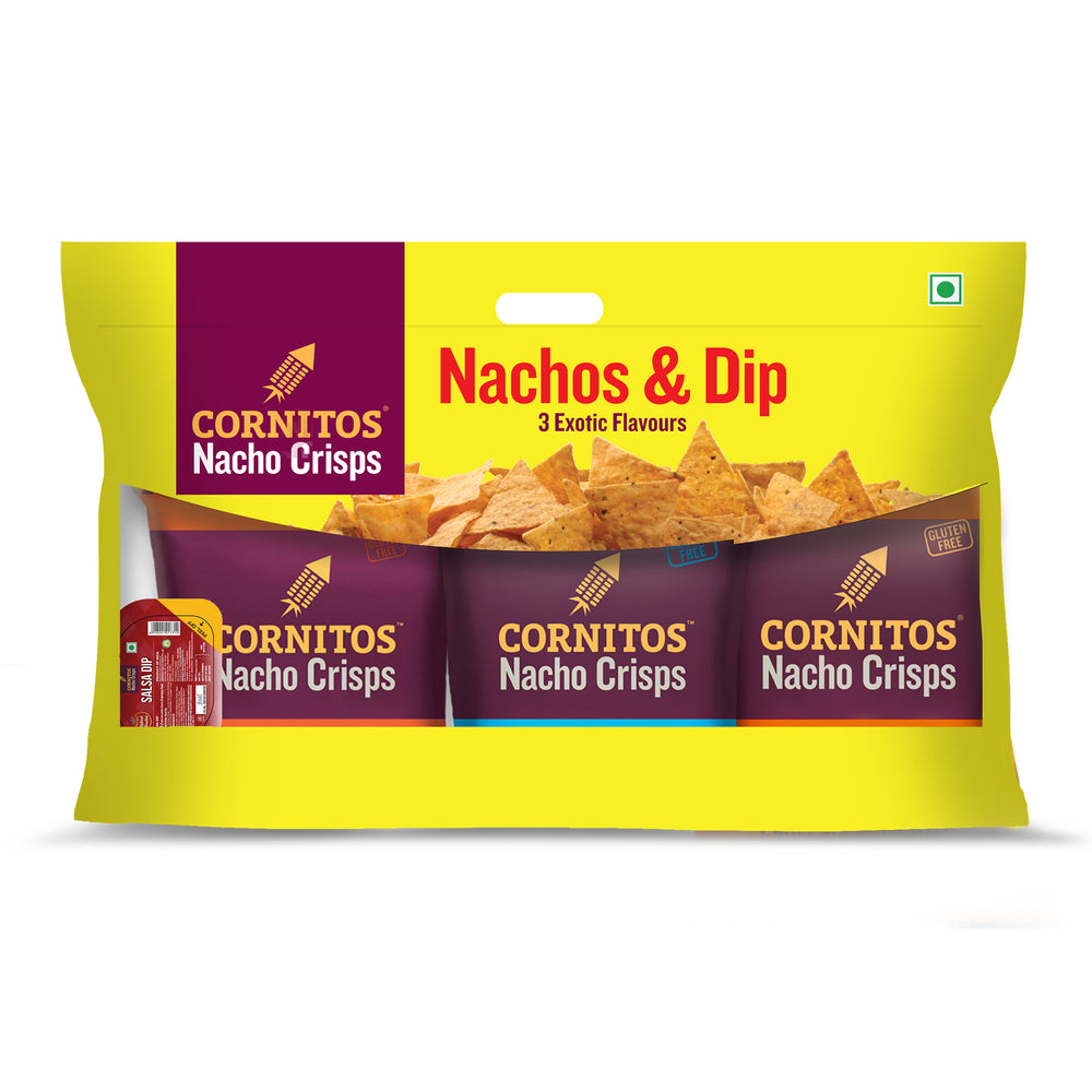 Cornitos 55 gm X Nacho Chips with salsa dip
