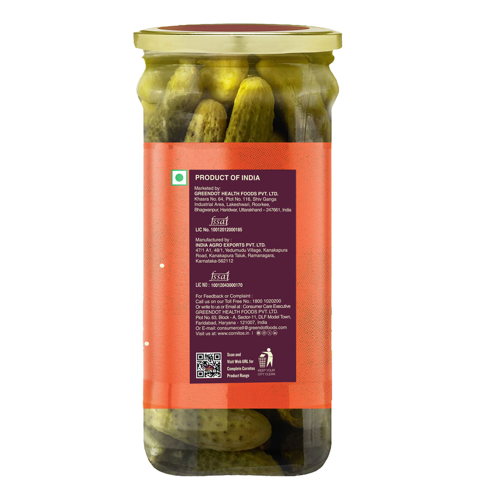 Cornitos Whole Pickle Gherkins 190g