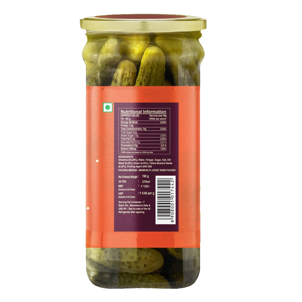 Whole Pickle Gherkins 190g