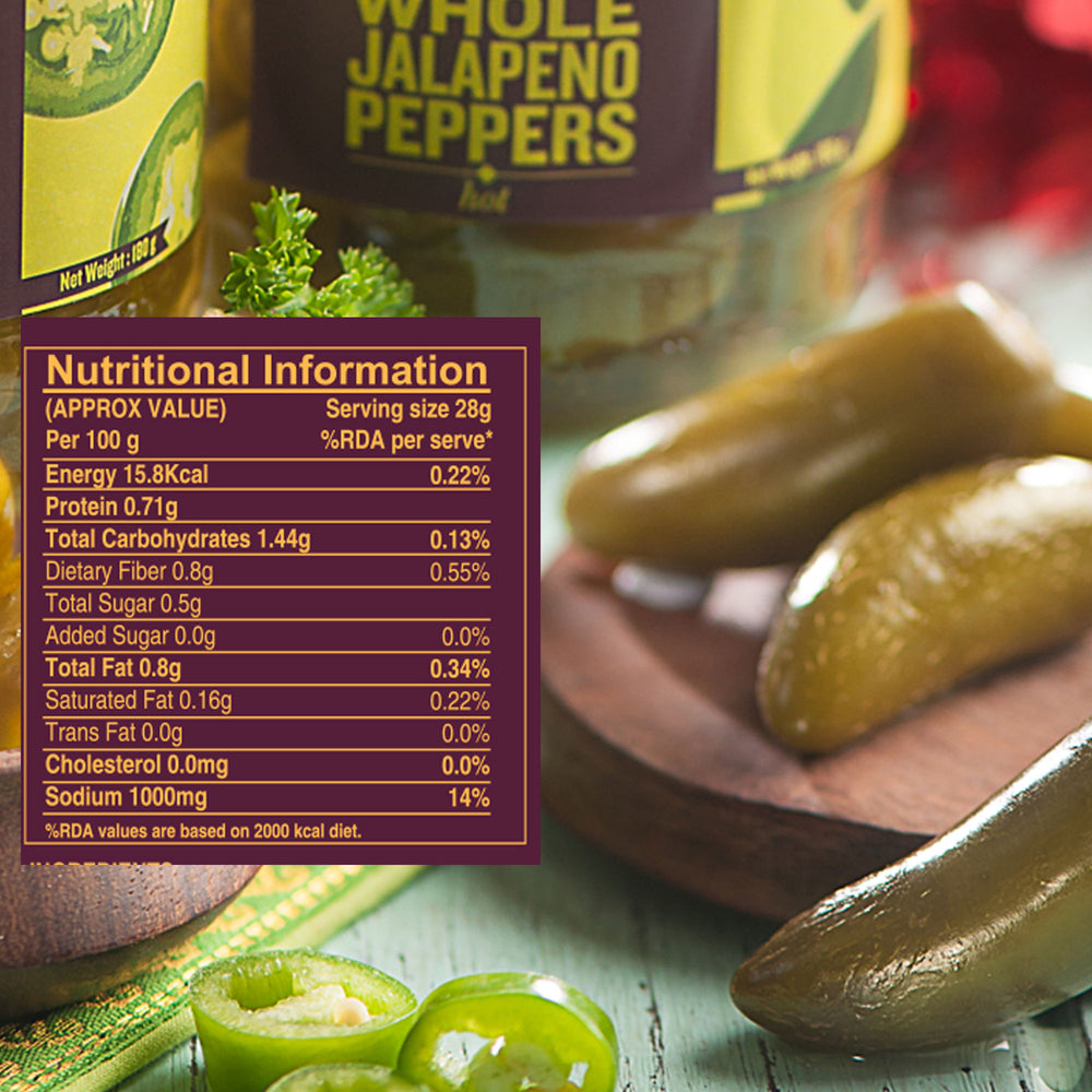Cornitos Whole Jalapeno Peppers 190g