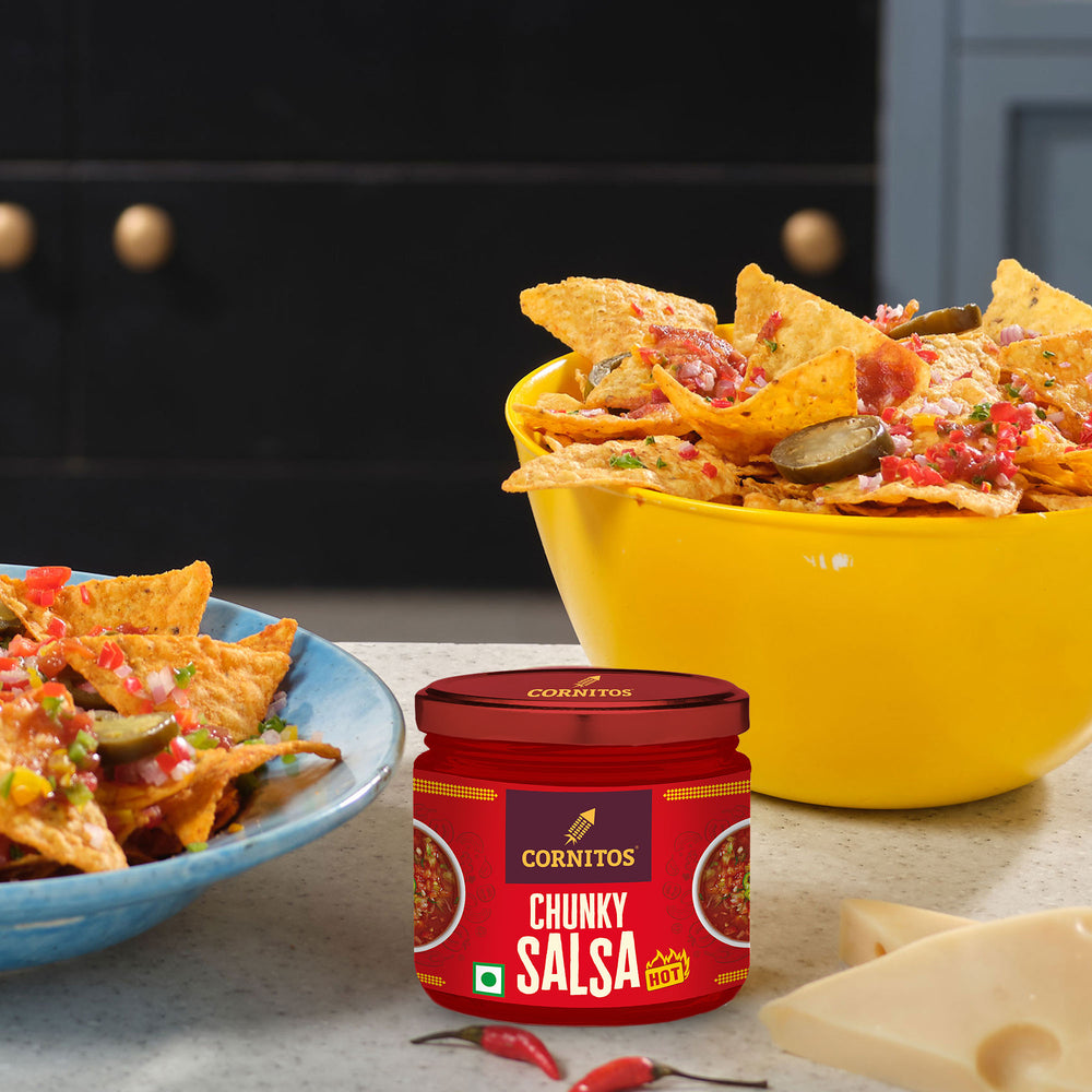 Cornitos, Chunky Salsa Dip, Hot, 330g (Pack of 2)