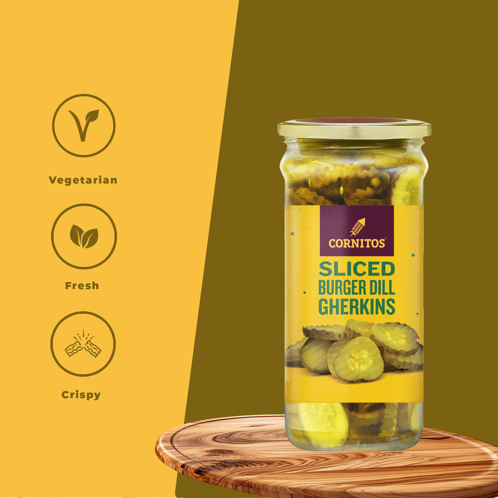 Cornitos Sliced Burger Dill Gherkins 190g x 2 Packs