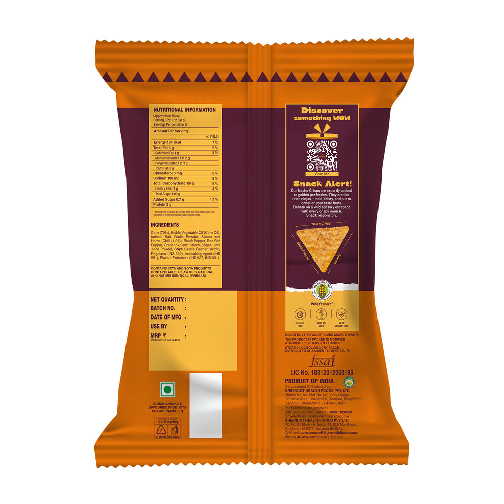 Cornitos Nacho Chips Peri Peri 150g X 2 Pack Combo