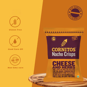 Cornitos Nacho Crisps No Onion No Garlic Cheese & Herbs 150g x 2 Packs