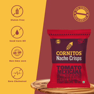 Cornitos No Onion No Garlic Tomato Mexicana Nacho Chips 150g X 2 Pack Combo