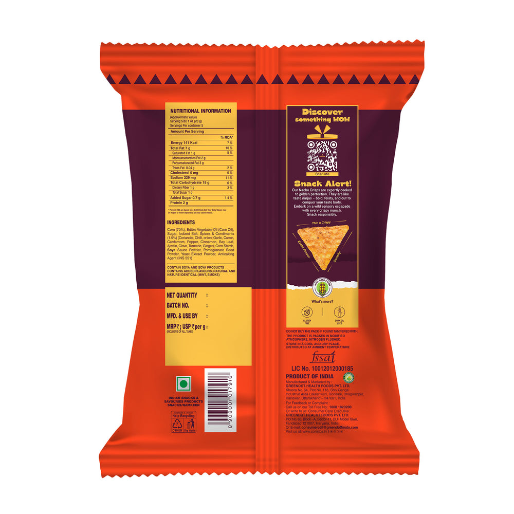 Cornitos Nacho Crisps Tikka Masala 150g x 2 Packs