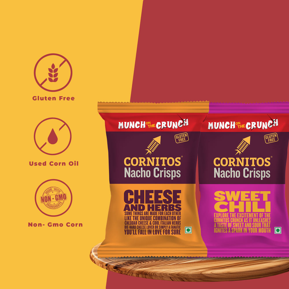 Cornitos Nacho Crisps 78g x 2 Packs (Cheese & Sweet Chili)