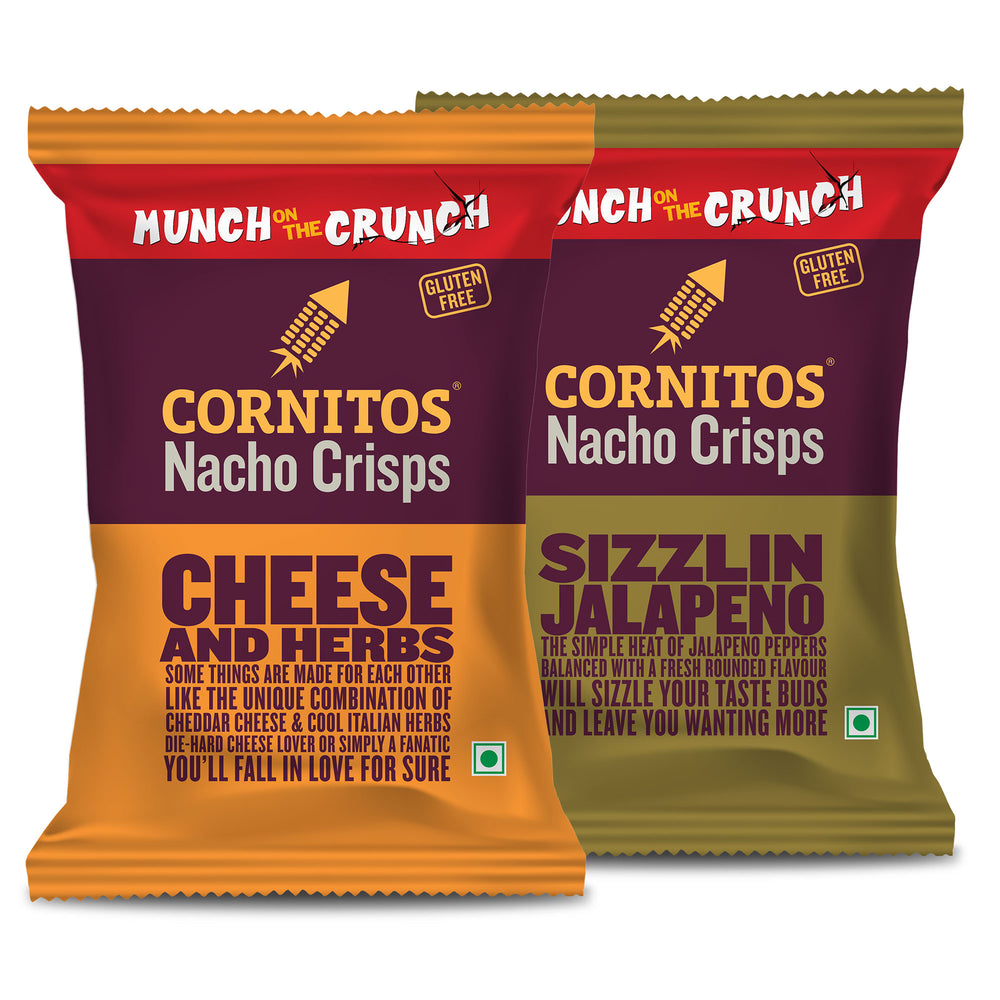 Cornitos Nacho Chips Cheese & Jalapeno Munch on the Crunch 2 Pack Combo