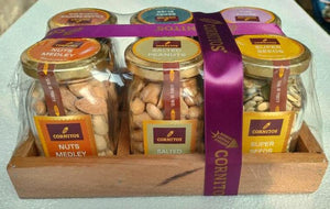 
            
                Load image into Gallery viewer, CORNITOS 6 PREMIUM NUT JARS IN TRAY GIFT PACK
            
        