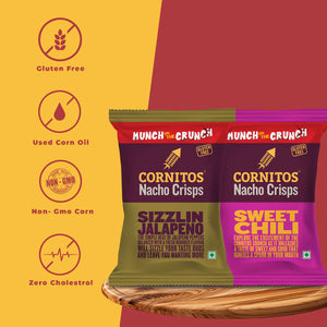 Cornitos Nacho Chips, Jalapeno & Sweet Chili, Munch on the Crunch 2 Pack Combo