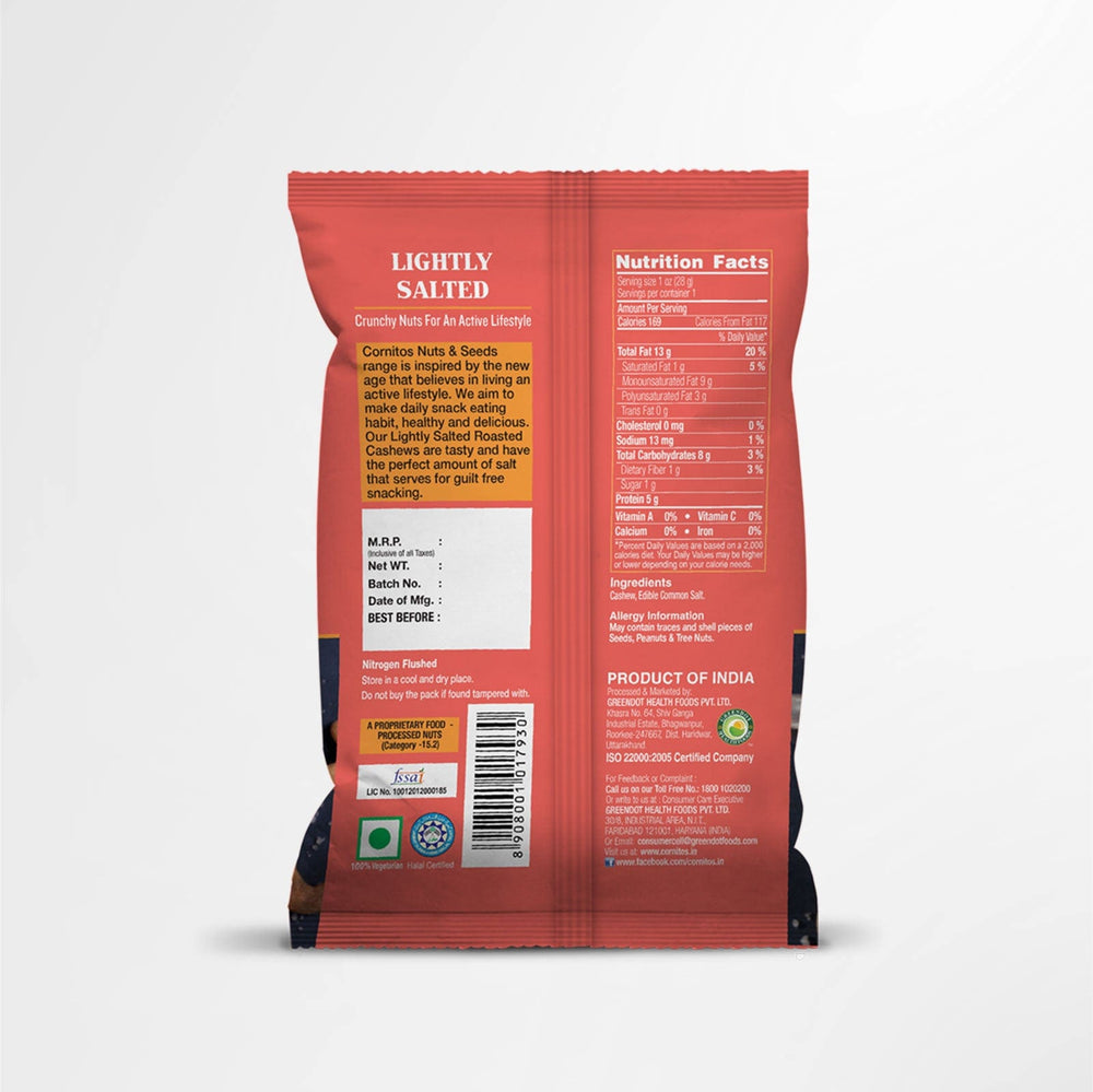 Cashew Lightly Salted Pack of 6 x 25g