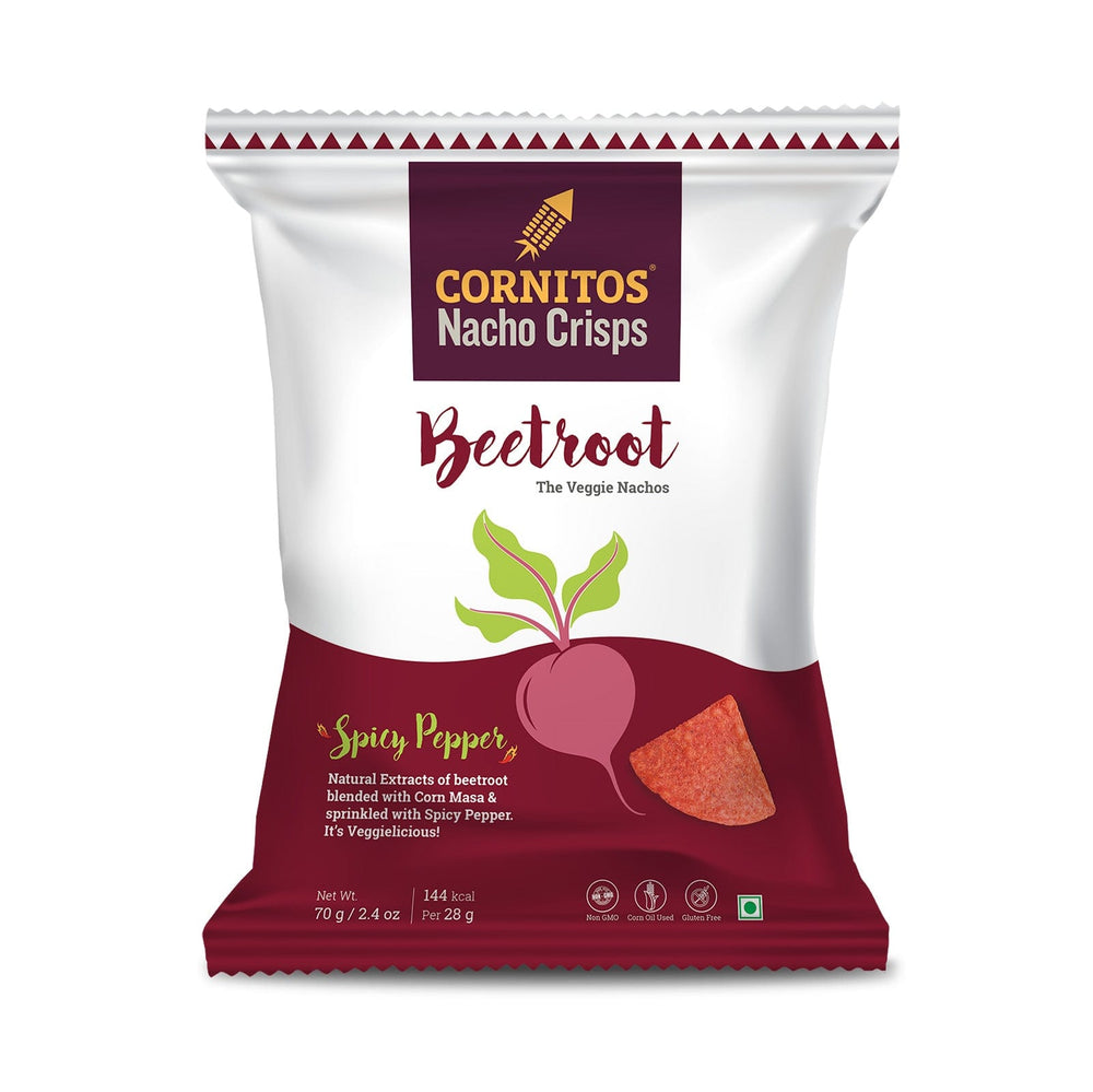 
            
                Load image into Gallery viewer, Cornitos Veggie Nachos Beetroot Chips 70g X 2 Pack Combo
            
        