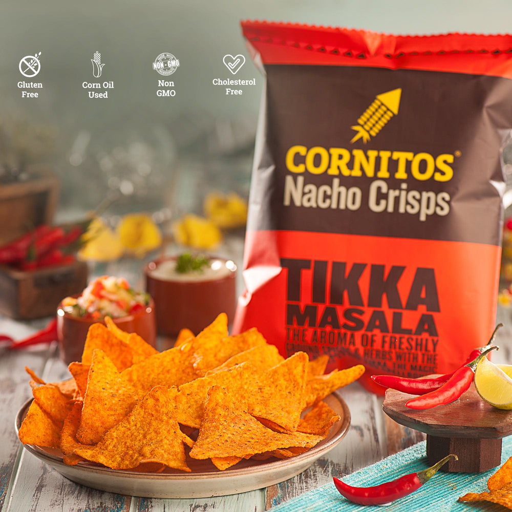 Cornitos Nacho Chips, Tikka Masala 55g X 3 Pack Combo