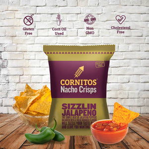 Cornitos Nacho Chips, Sizzlin Jalapeno, 55g X 3 Pack Combo