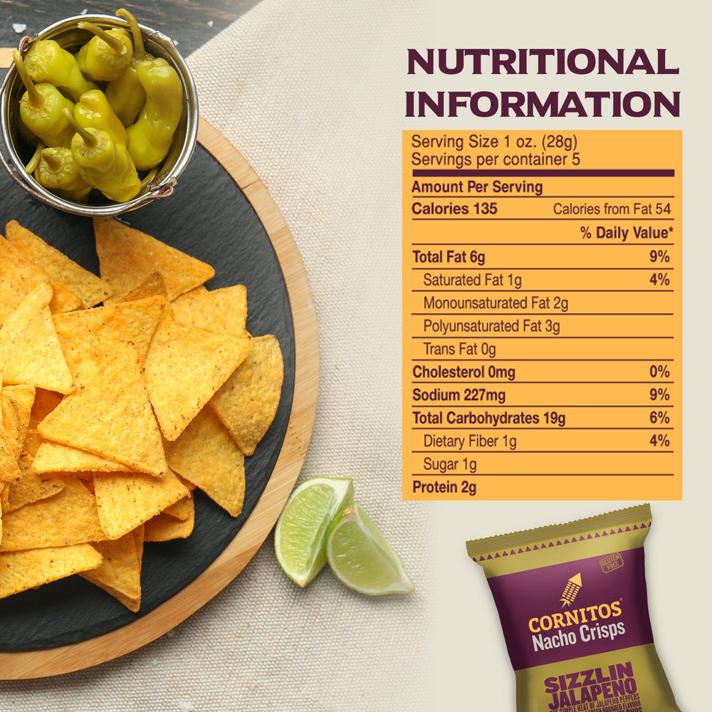 Cornitos Nacho Chips Cheese & Jalapeno Munch on the Crunch 2 Pack Combo