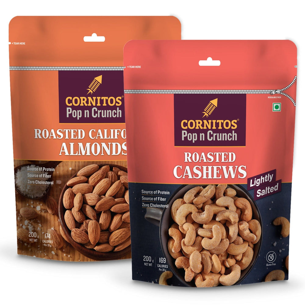 Immunity Booster Pack Nuts (Lightly Salted Cashews + Lightly Salted Almonds) Combo