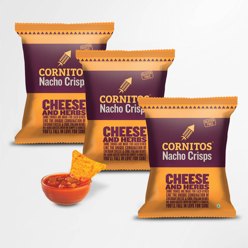 Cornitos Nacho Chips Cheese & Herbs 55g X 3 Pack Combo